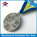 Heart Shape Nickle Plated Race Medal